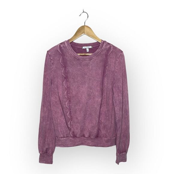 Anthropologie eri + ali Weckerlie Scalloped Sweatshirt - Picture 4 of 8